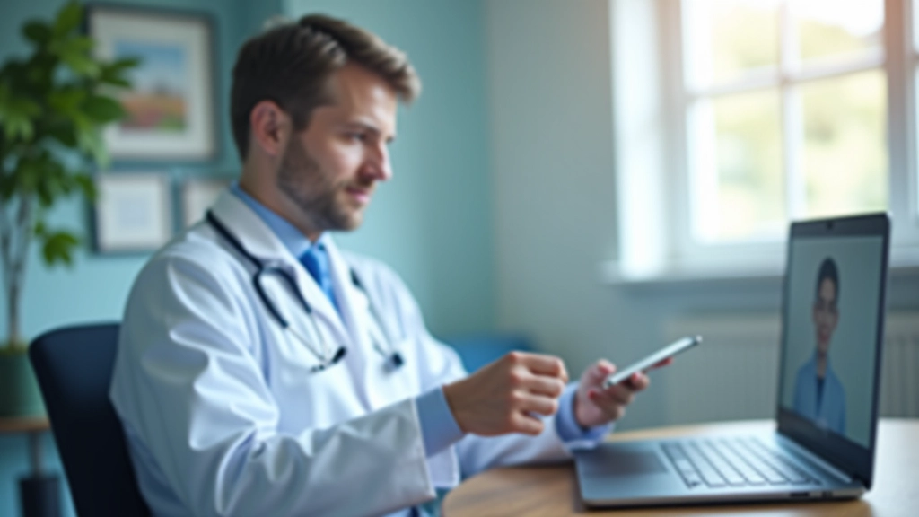 Ārsts telemedicīnas konsultācijas laikā