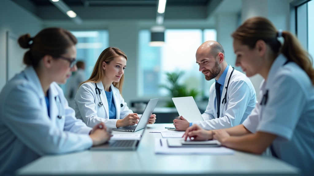 falconwell.site Ltd komanda strādā kopā medicīnas un IT profesionāļiem