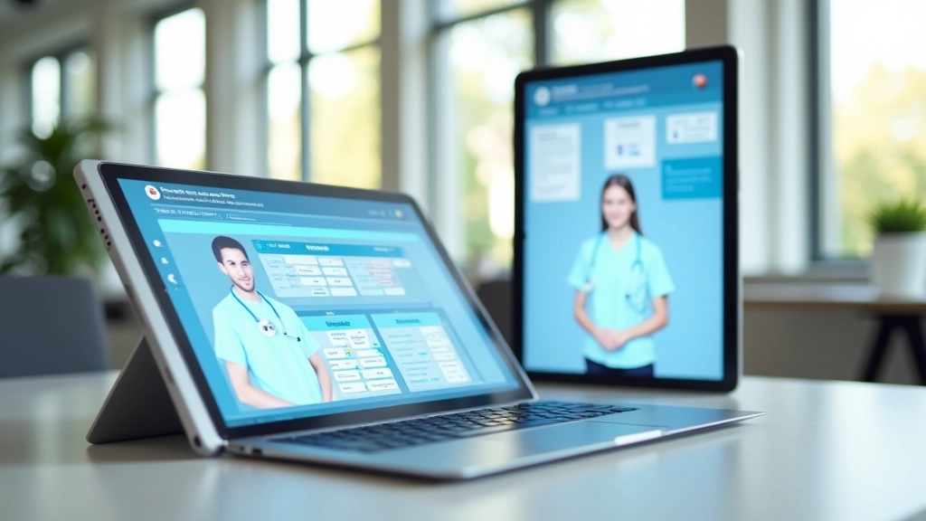 Moderni telemedicīnas sistēmas displejs ar veselības datu analītikas instrumentiem